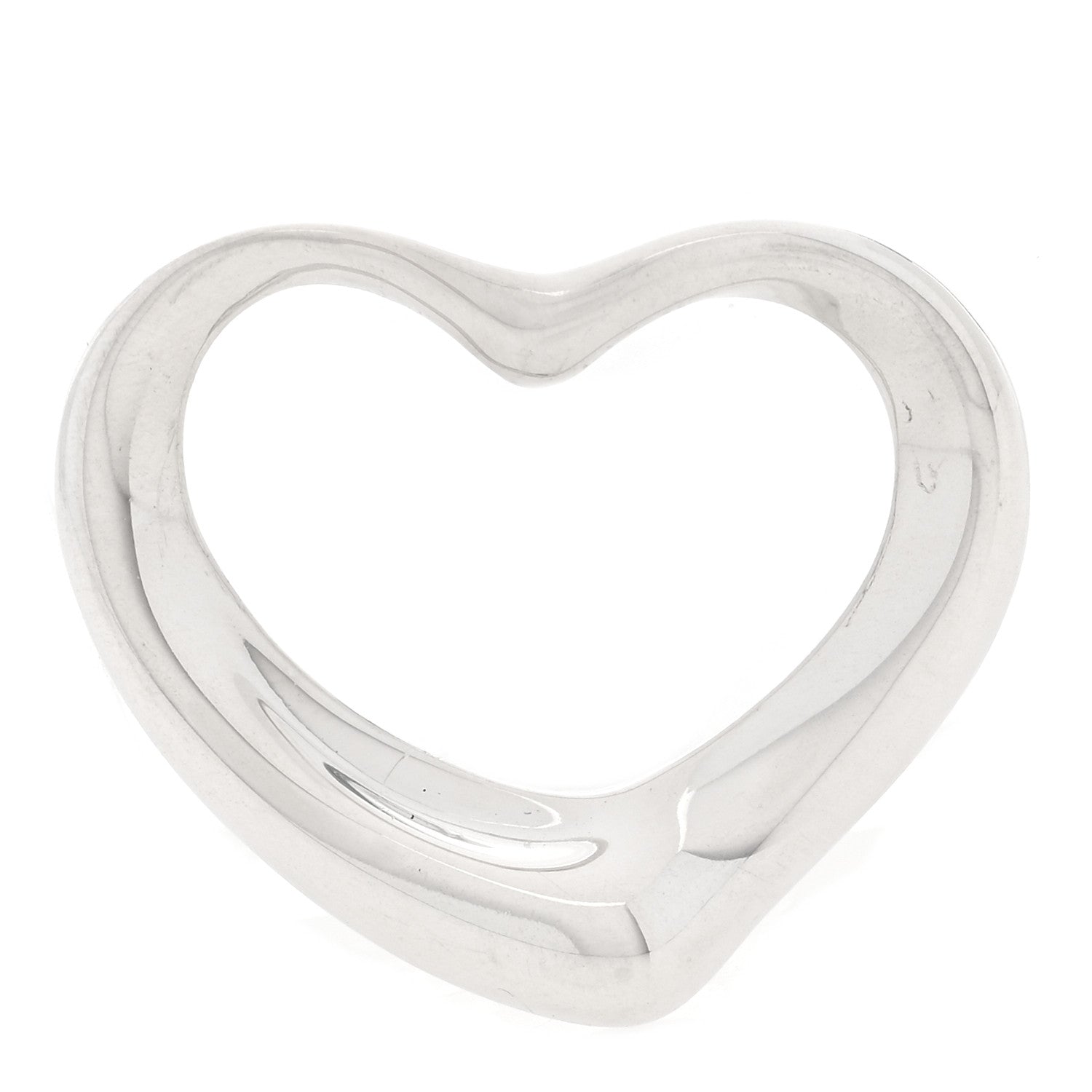 Tiffany Sterling Silver Elsa Peretti 22mm Open Heart Pendant 1 of 3
