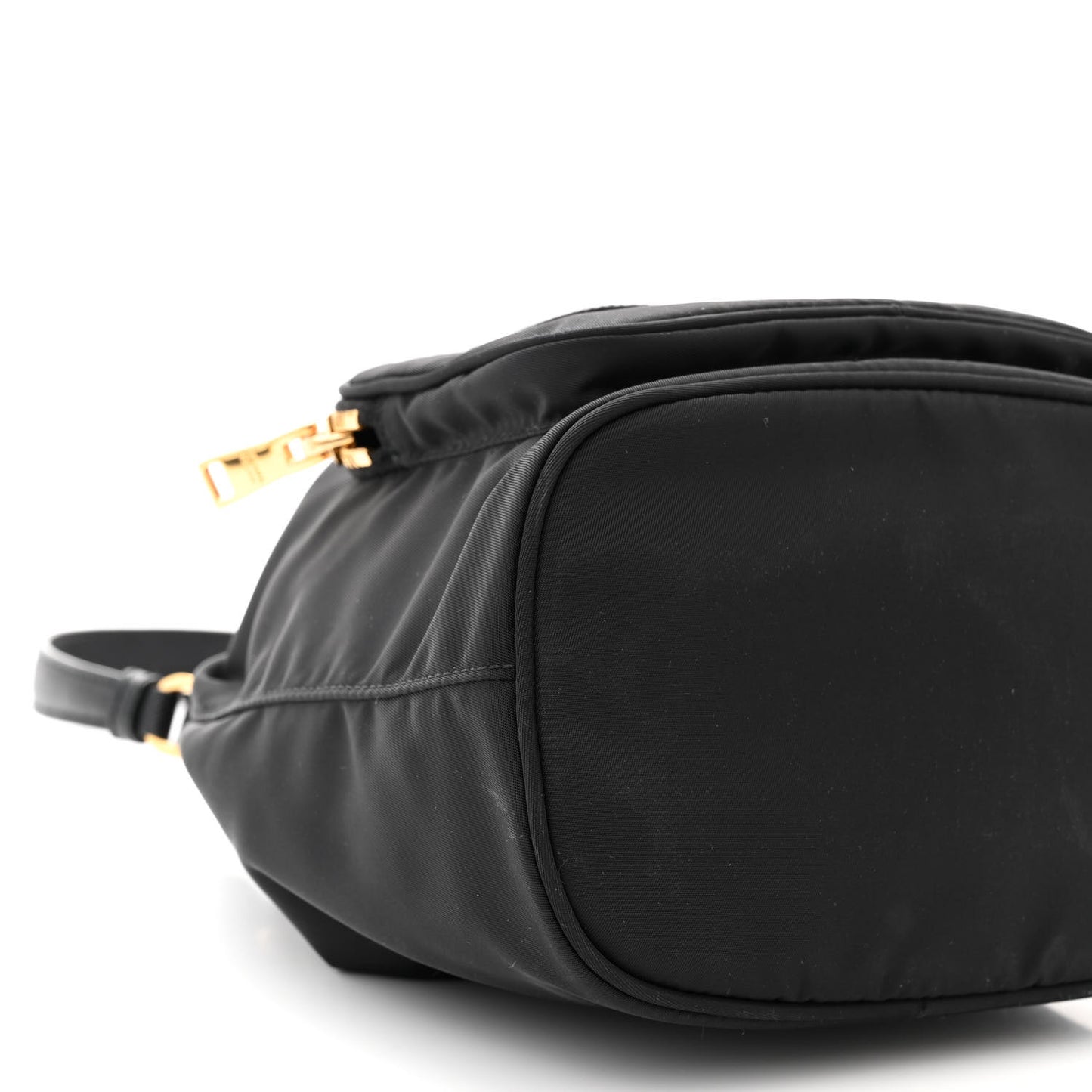 Re-Nylon Duet Drawstring Shoulder Bag Black