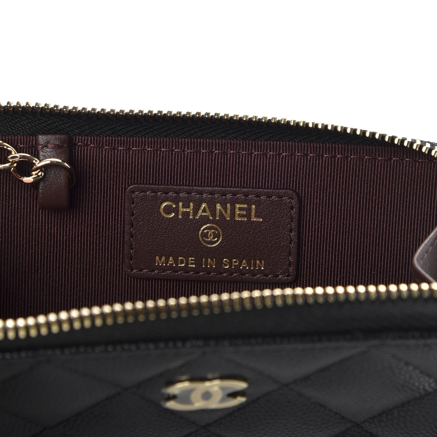 Chanel Caviar Quilted Zipped Key Holder Case Black 7 of 8