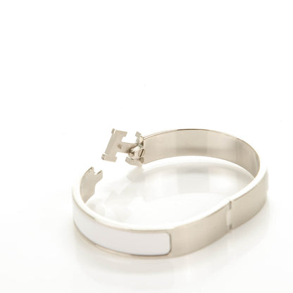 Hermes Enamel Narrow Clic Clac H Bracelet GM White 4 of 5