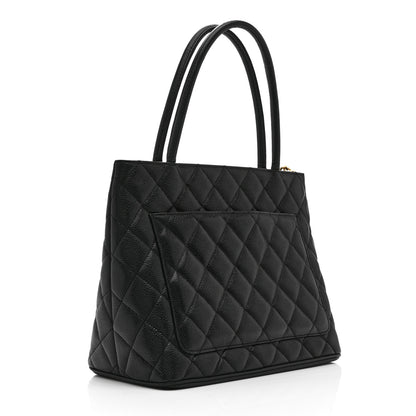Chanel Caviar Quilted Medallion Tote Black 3 of 10