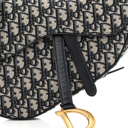 Christian Dior CHRISTIAN DIOR Oblique Saddle Bag With Strap Blue 8 of 12