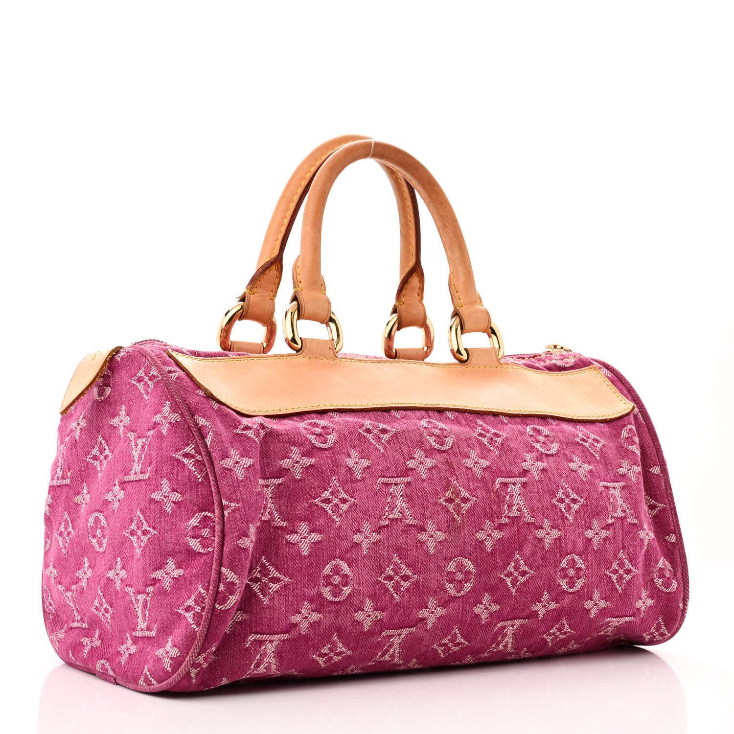 Louis Vuitton Monogram Denim Neo Speedy Fuchsia 3 of 11