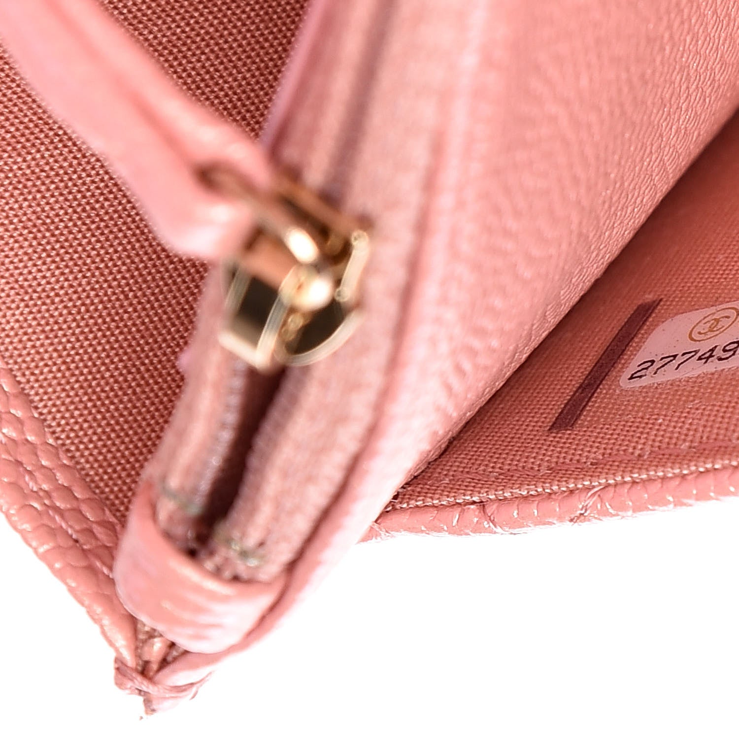 Chanel Iridescent Caviar Quilted Wallet on Chain WOC Rose Pink 8 of 11