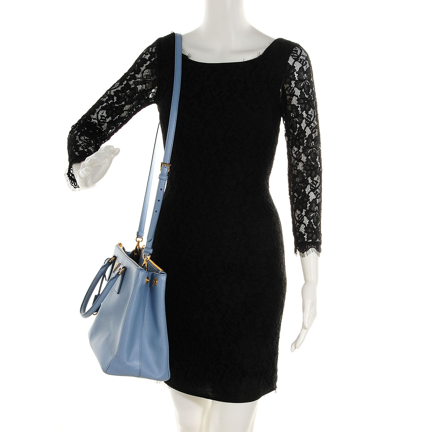 Prada Saffiano Lux Medium Double Zip Tote Astrale 2 of 8