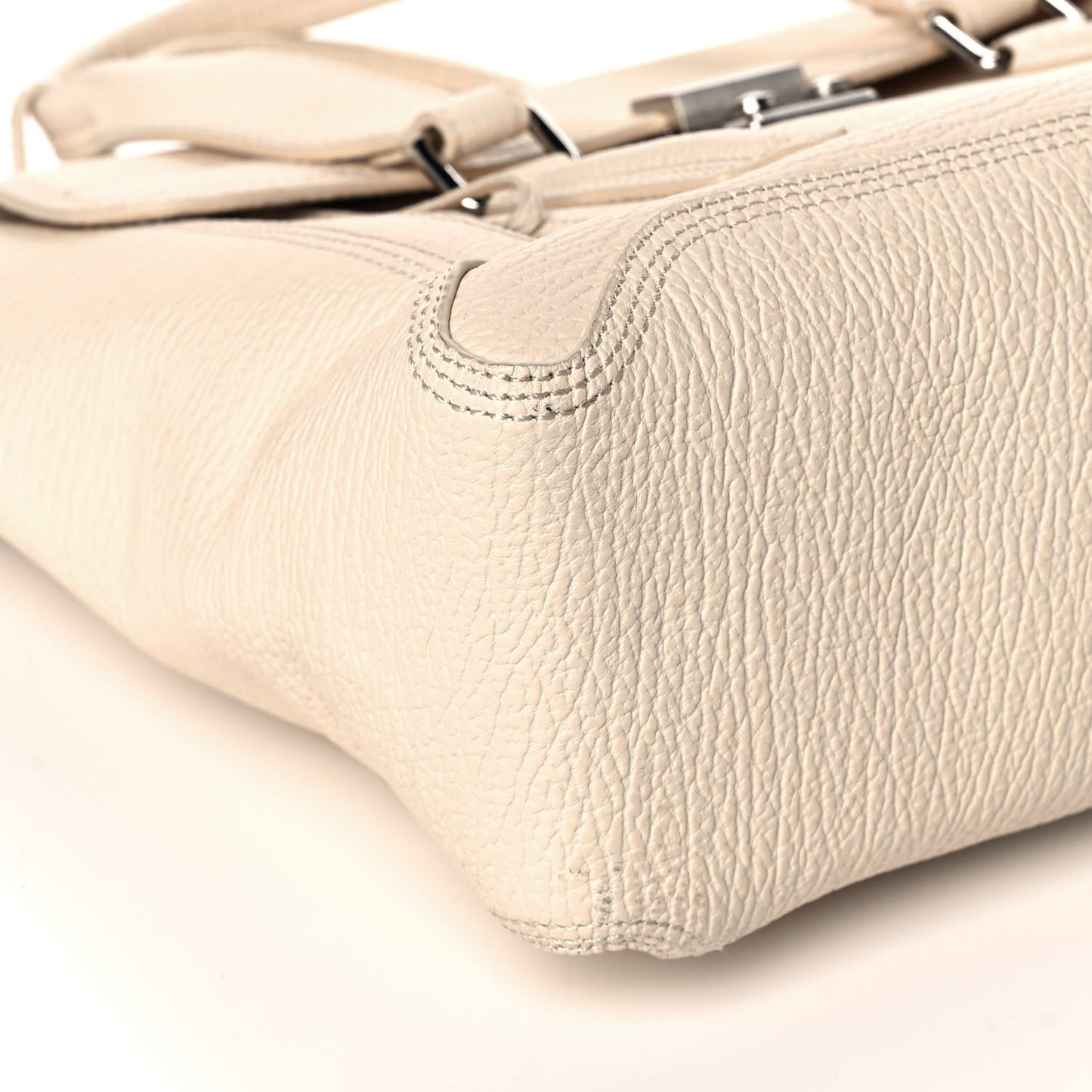 Textured Calfskin Medium Pashli Satchel Milk