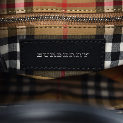 Burberry Calfskin Perforated Small Banner Tote Black 6 of 8