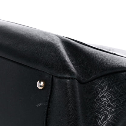 Chanel Grained Calfskin Stitched Lady Coco Top Handle Tote Black 12 of 16