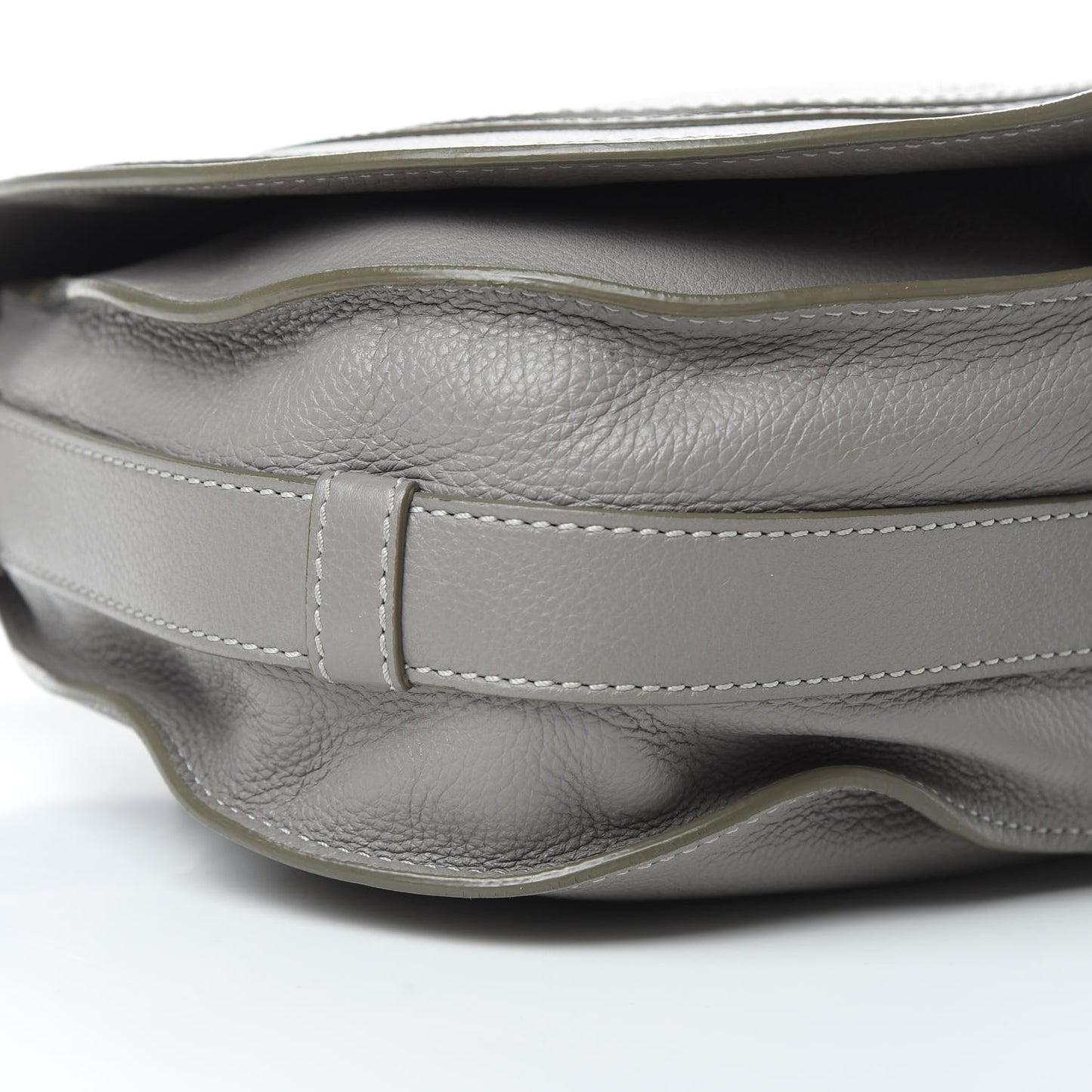 Calfskin Medium Marcie Round Crossbody Bag Cashmere Grey