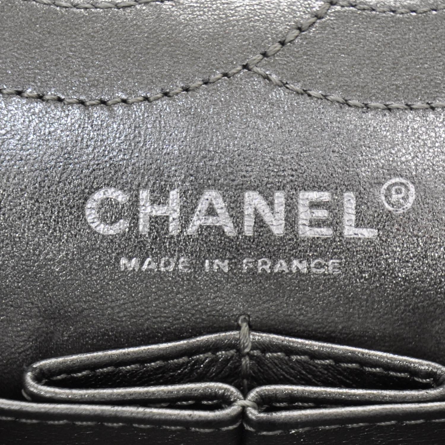 Chanel Distressed Leather 2.55 Reissue 226 Flap Silver 8 of 9
