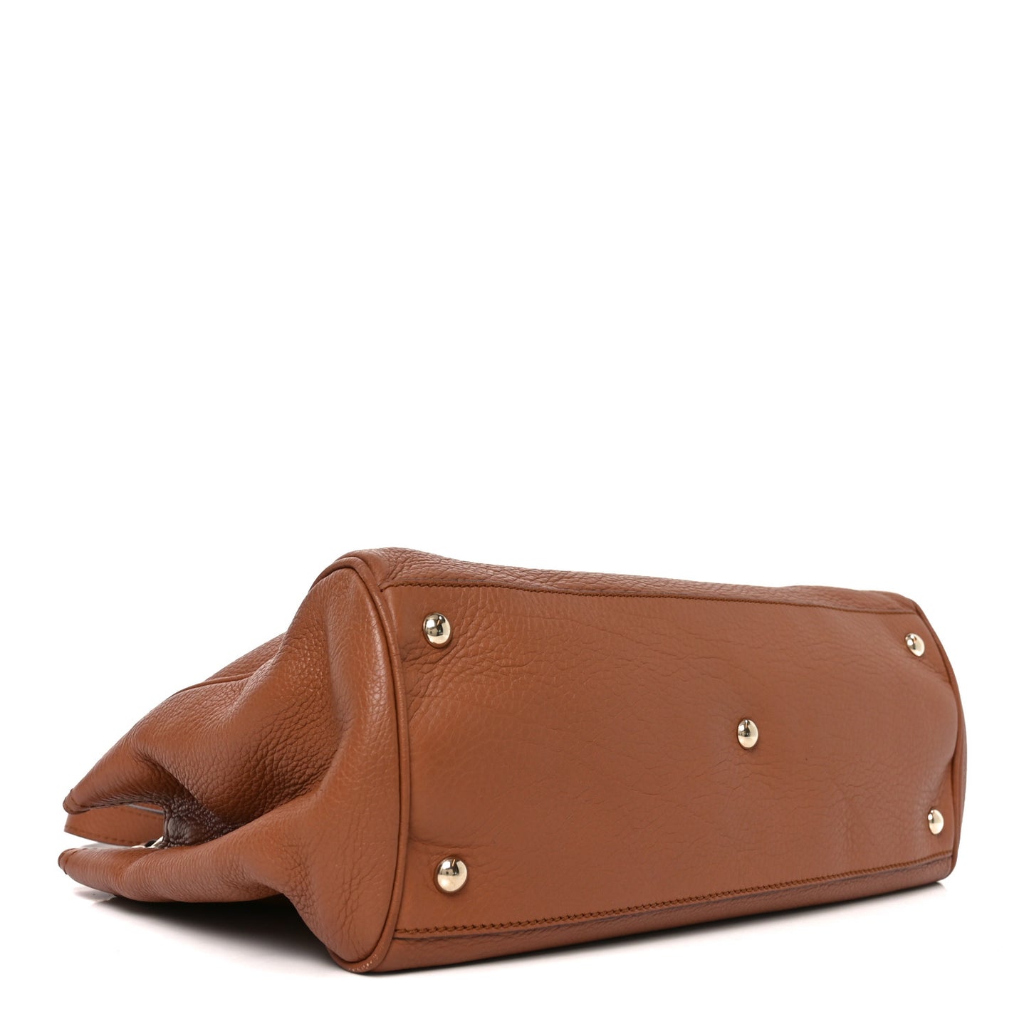 Pebbled Calfskin Medium Bamboo Shopper Tote Acero
