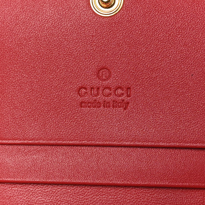 Gucci GG Supreme Monogram Bosco Patch Card Case Wallet Beige Malva Hibiscus Red 7 of 9