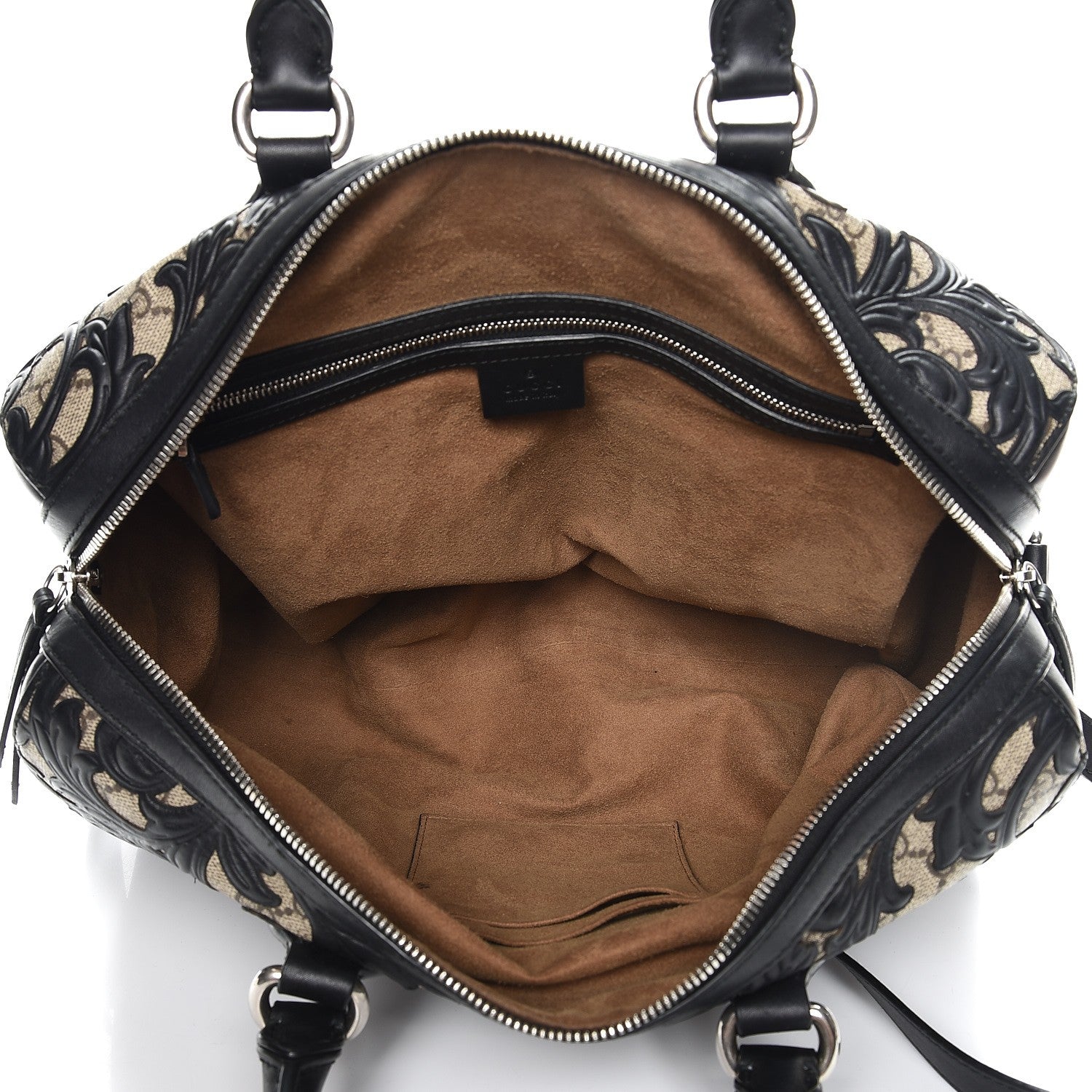 Gucci GG Supreme Monogram Arabesque Medium Boston Black 6 of 11