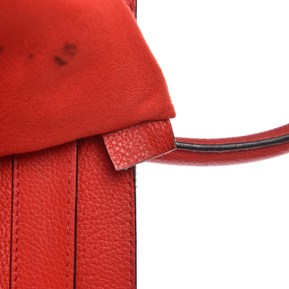 Celine Drummed Calfskin Mini Luggage Red 7 of 15
