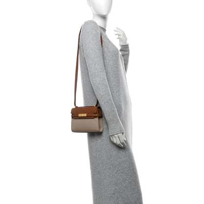 Saint Laurent Canvas Calfskin Mini Manhattan Shoulder Bag  Natural Beige Brick 2 of 10