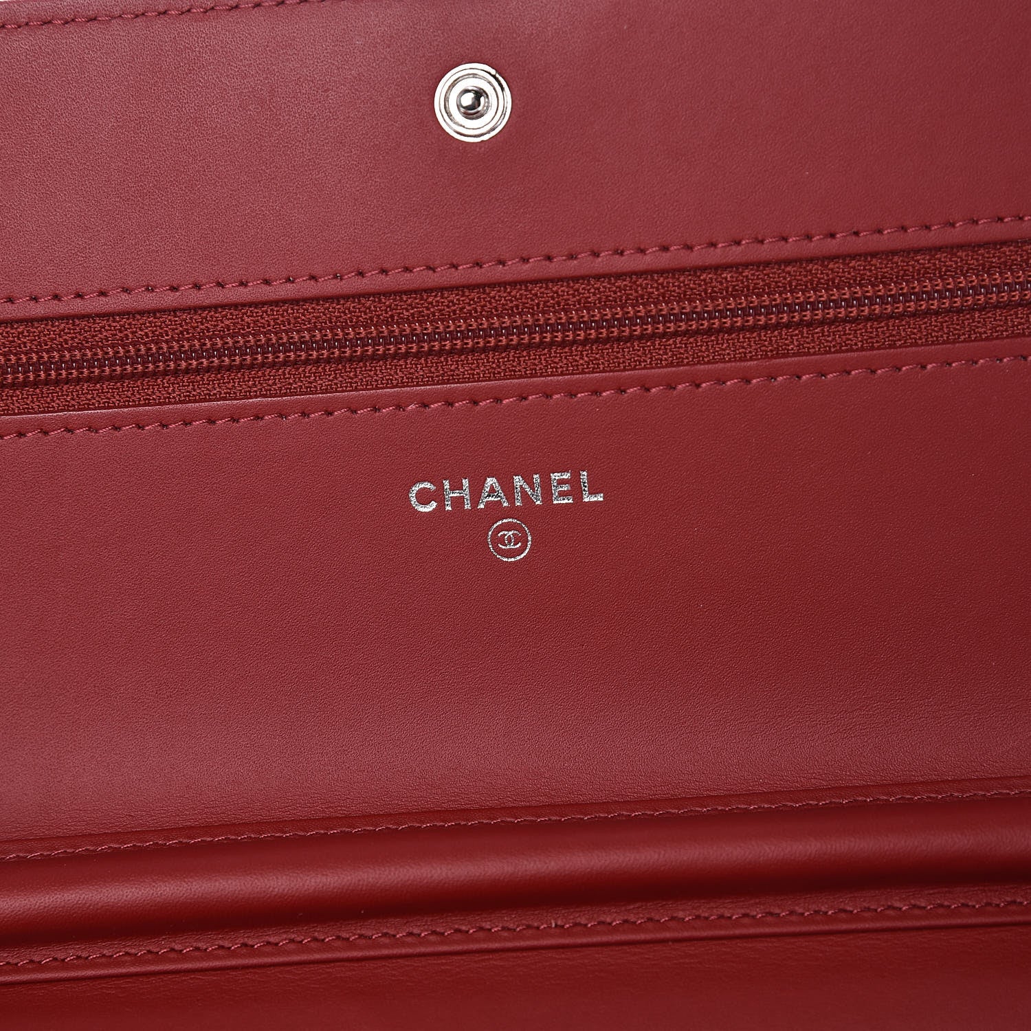 Chanel Caviar Quilted Boy Wallet On Chain WOC Red 8 of 11
