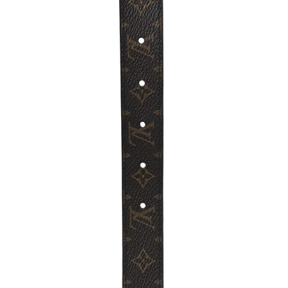 Louis Vuitton Calfskin Monogram 25mm LV Circle Reversible Belt 80 32 Black 4 of 6