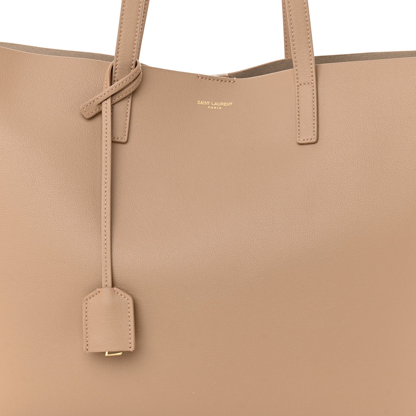 Calfskin Large Shopping Tote Dark Toffee