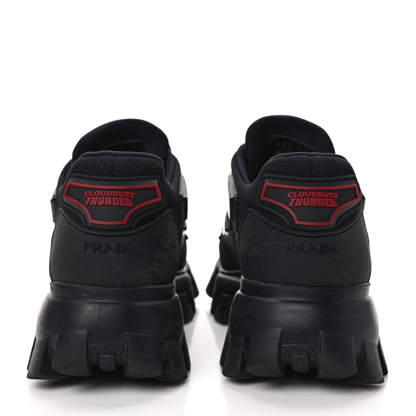 Rubber Technical Knit Fabric Cloudbust Thunder Sneakers 37 Black