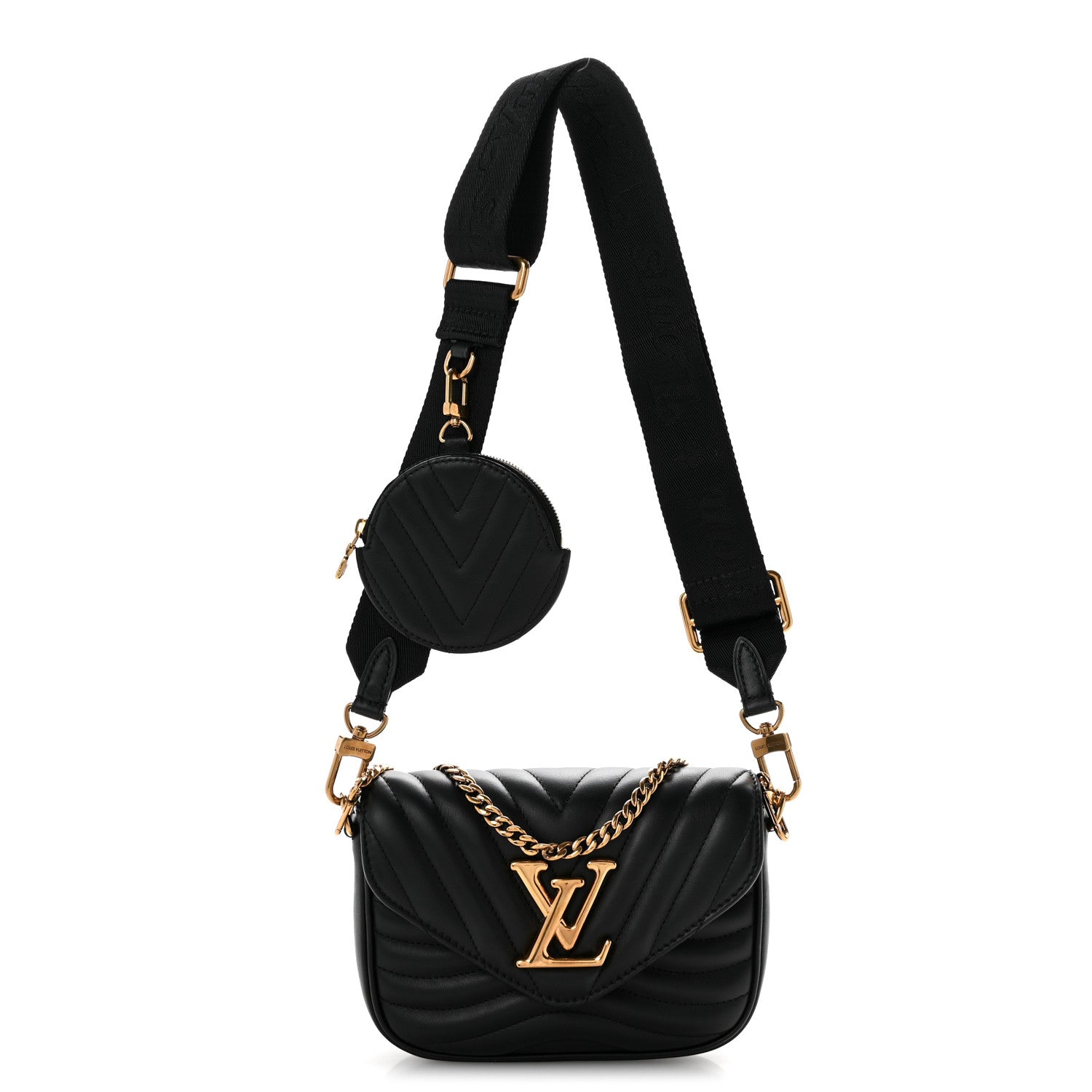 Louis Vuitton Calfskin New Wave Multi Pochette Black 1 of 14