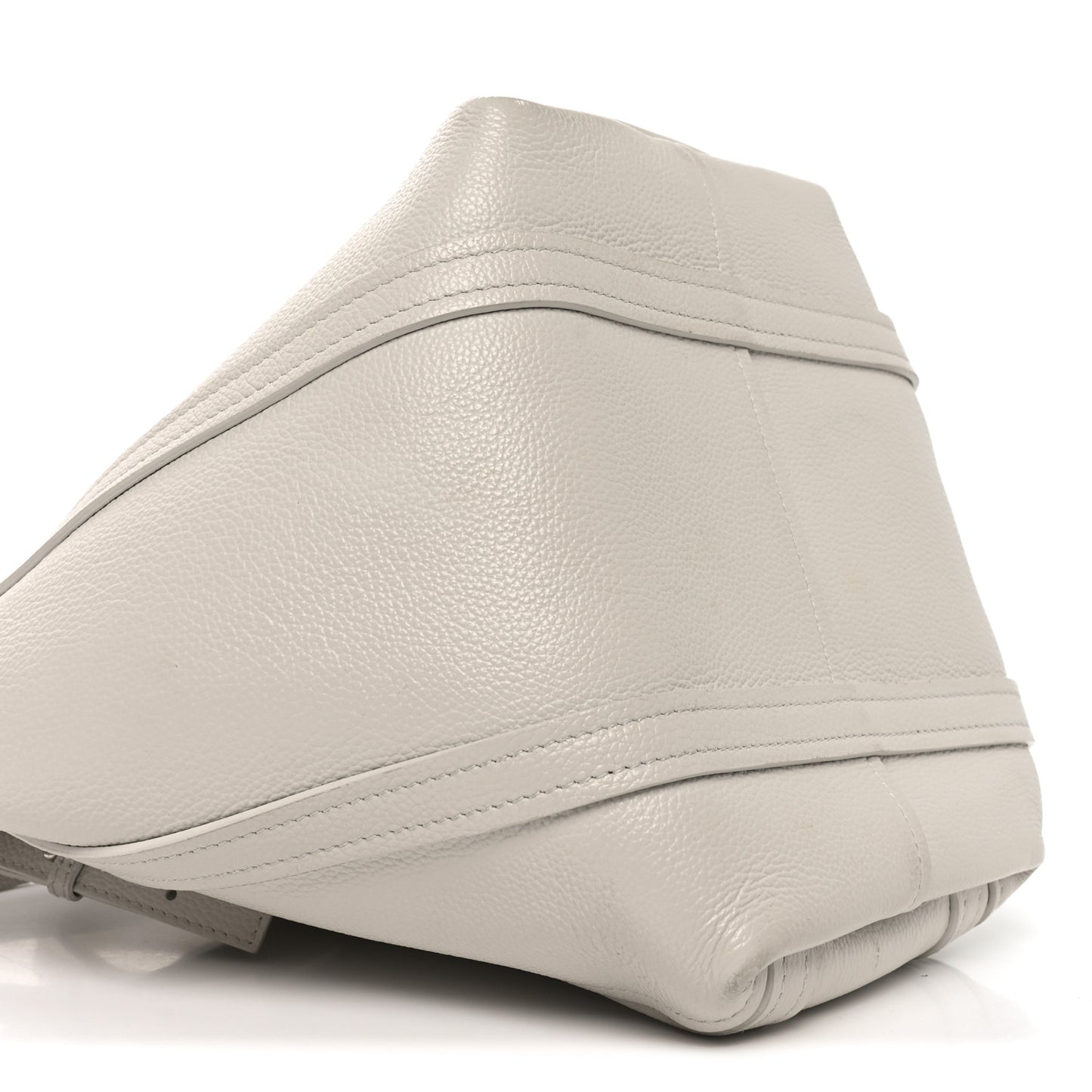 Grained Calfskin XS Everyday North South Shoulder Tote Bag White
