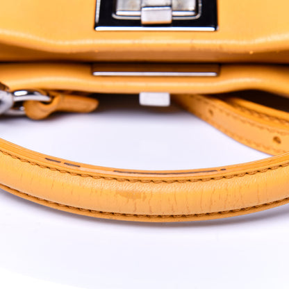 Fendi Nappa Mini Peekaboo Iconic Satchel Giallo Syrup 25 of 25