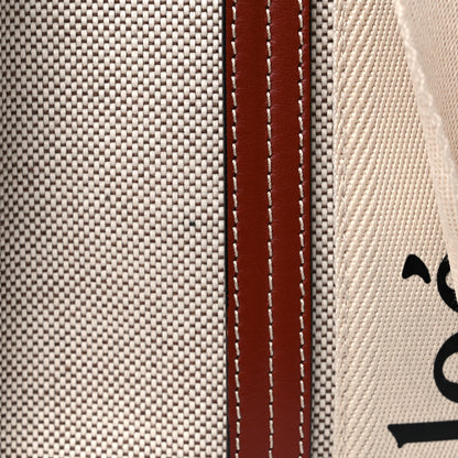 Chloe Cotton Calfskin Medium Woody Ribbon Tote White Brown 14 of 14
