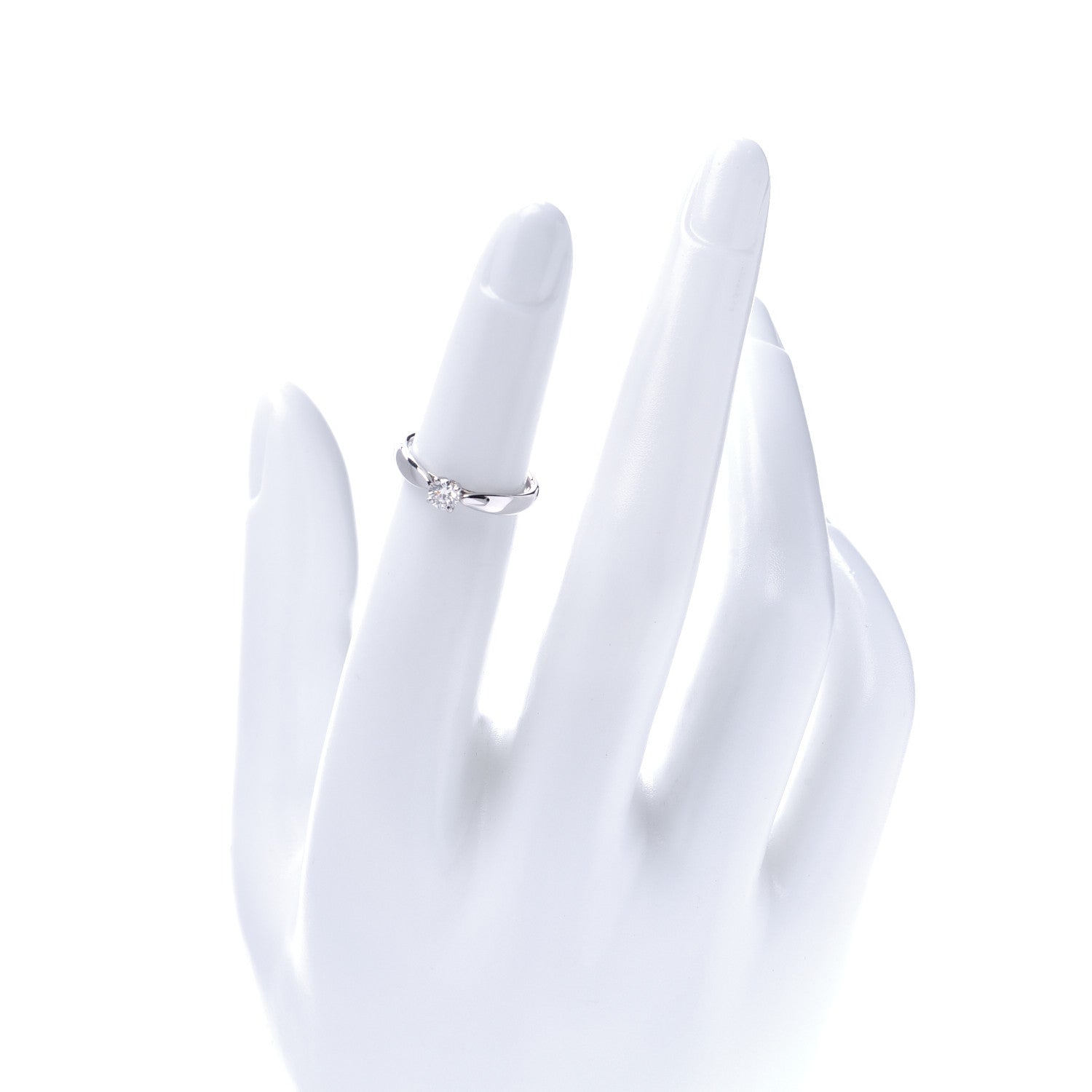 Tiffany Platinum Diamond .18ct Harmony Solitaire Engagement Ring 47 4 2 of 5