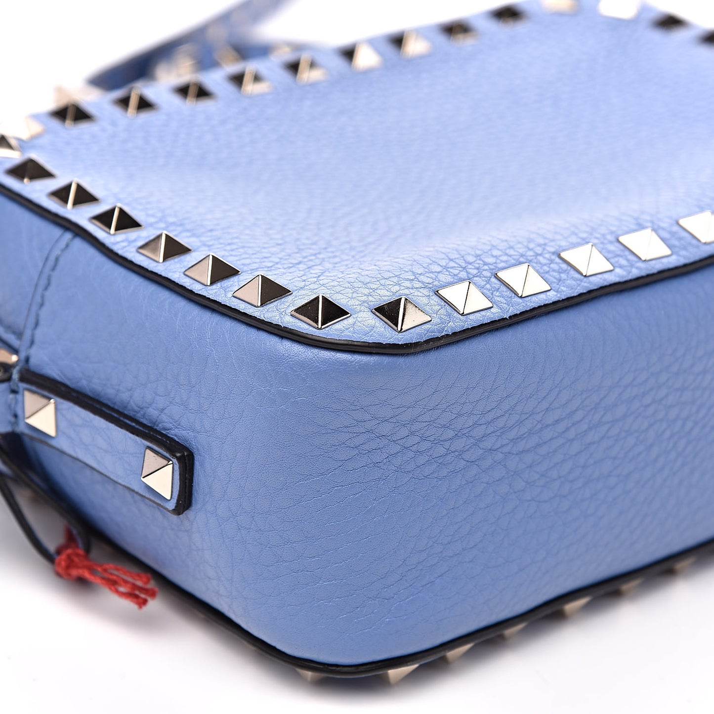 Grained Calfskin Rockstud Camera Crossbody Bag Angel