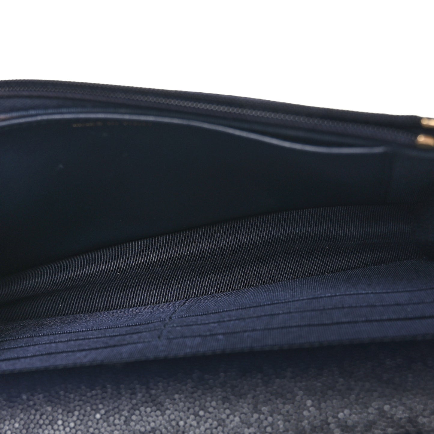 Caviar Quilted Wallet on Chain WOC Navy Blue