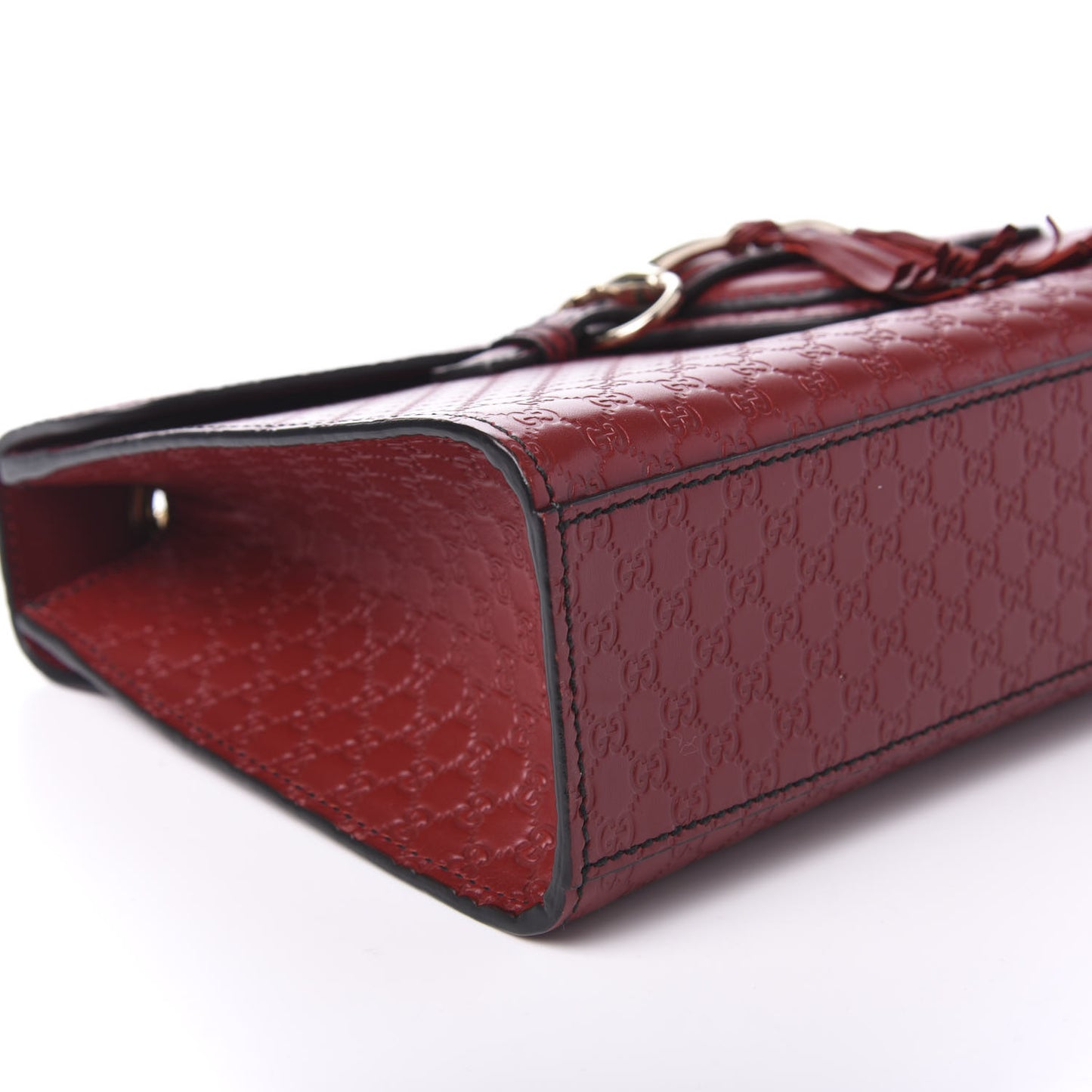 Microguccissima Medium Emily Chain Shoulder Bag Red