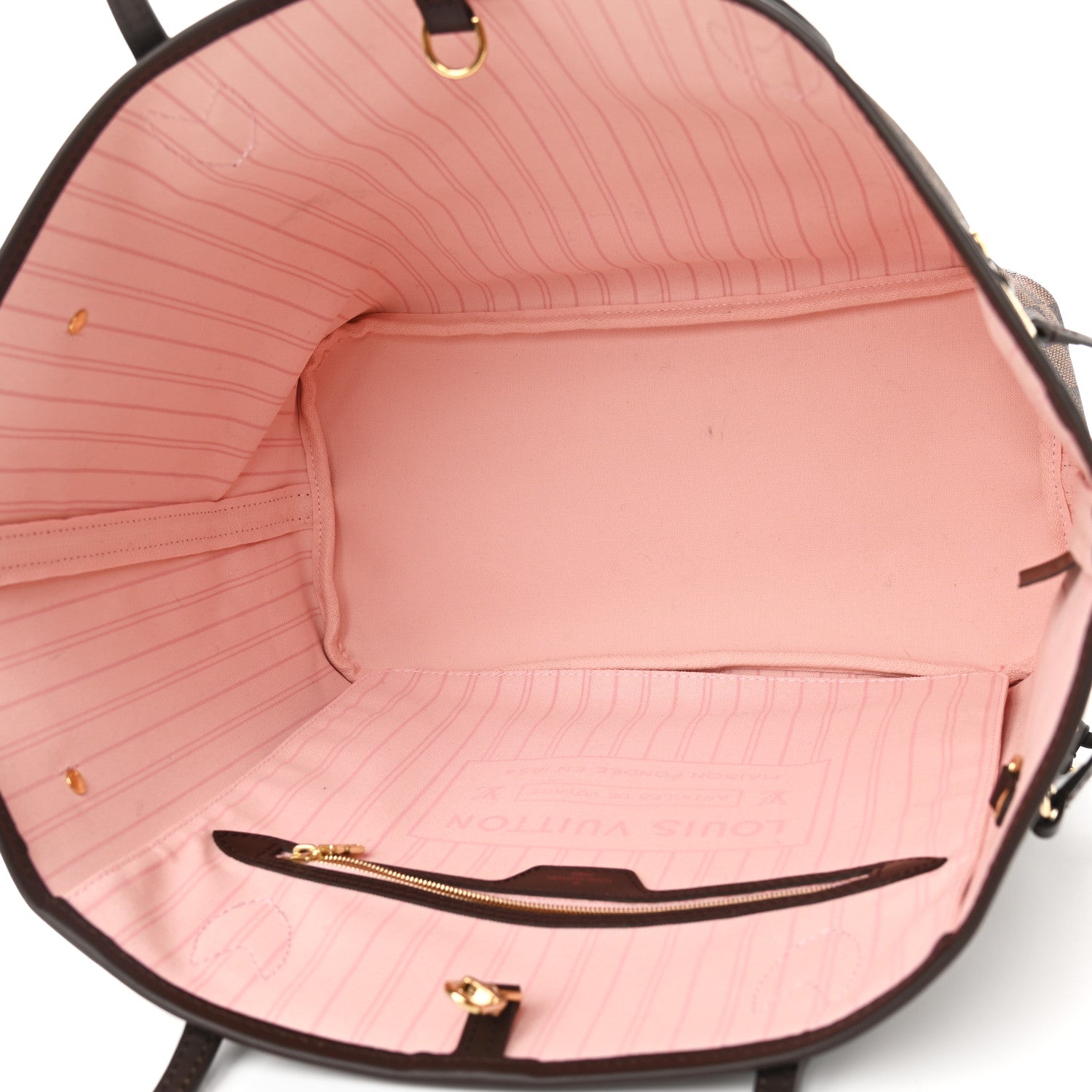 Louis Vuitton Damier Ebene Neo Neverfull MM Rose Ballerine 6 of 11