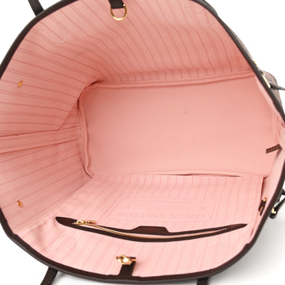 Louis Vuitton Damier Ebene Neo Neverfull MM Rose Ballerine 10 of 21