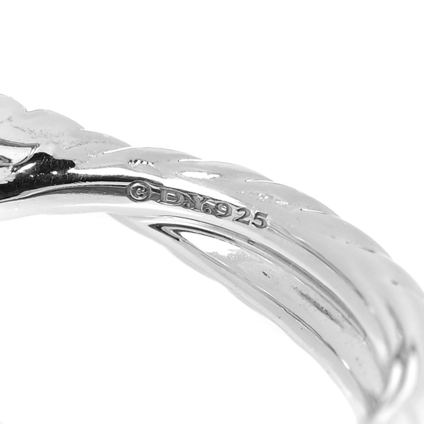 Sterling Silver Diamond Pearl Cluster Cable Ring 52 6