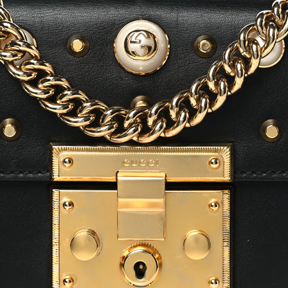 Gucci Calfskin Studded Small Padlock Shoulder Bag Black 7 of 9