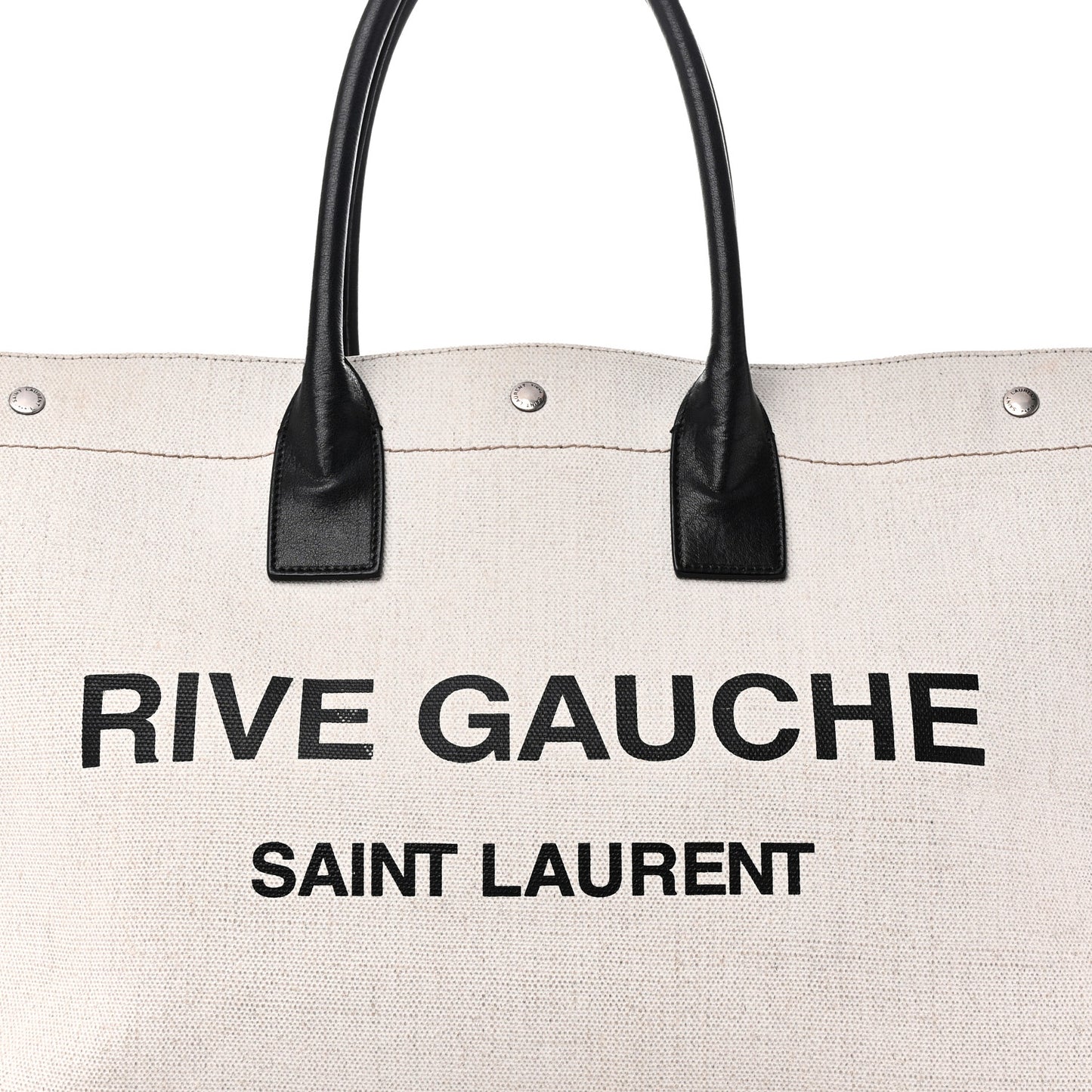 Linen Calfskin Rive Gauche Tote Greggio Natural