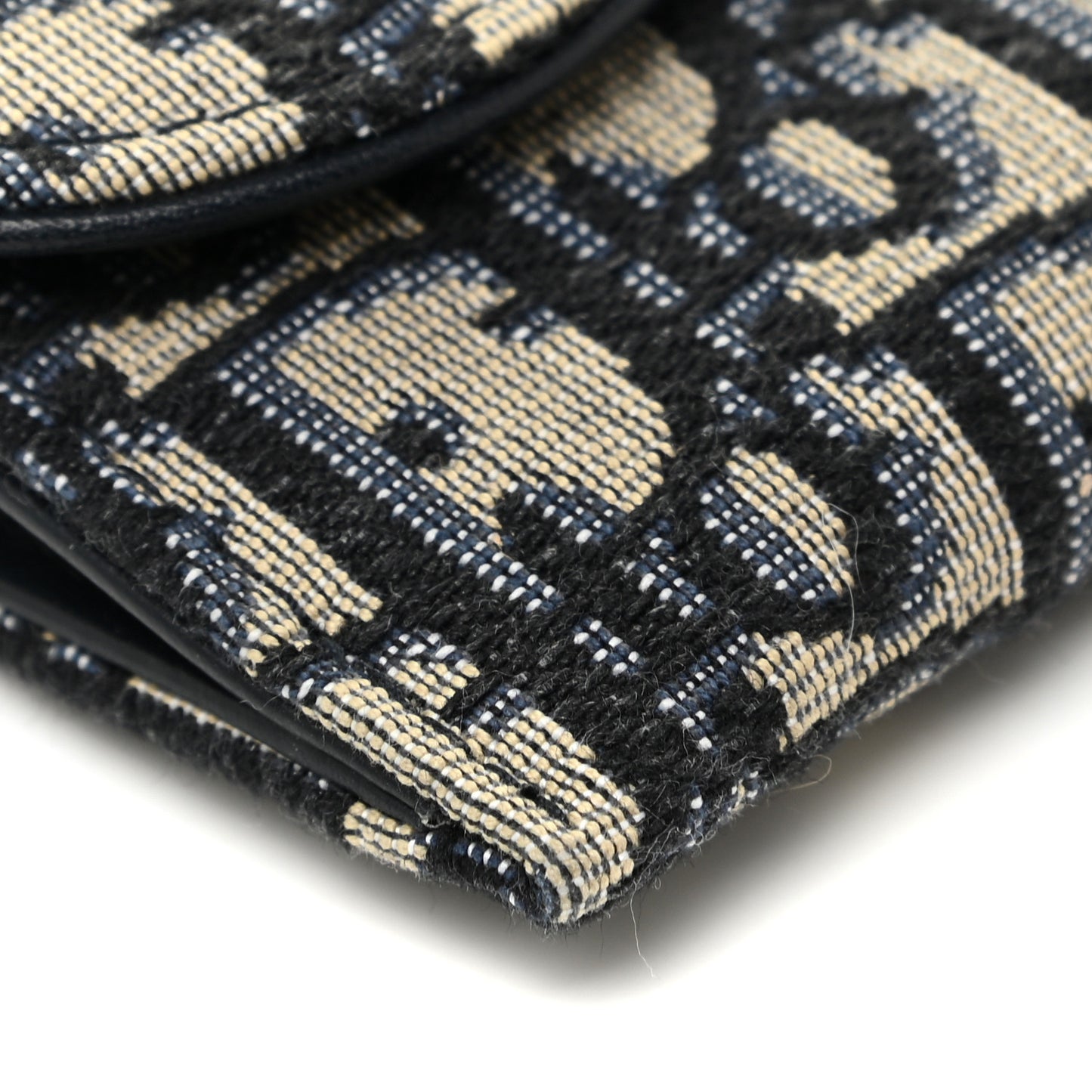 Oblique Saddle Chain Long Wallet Blue