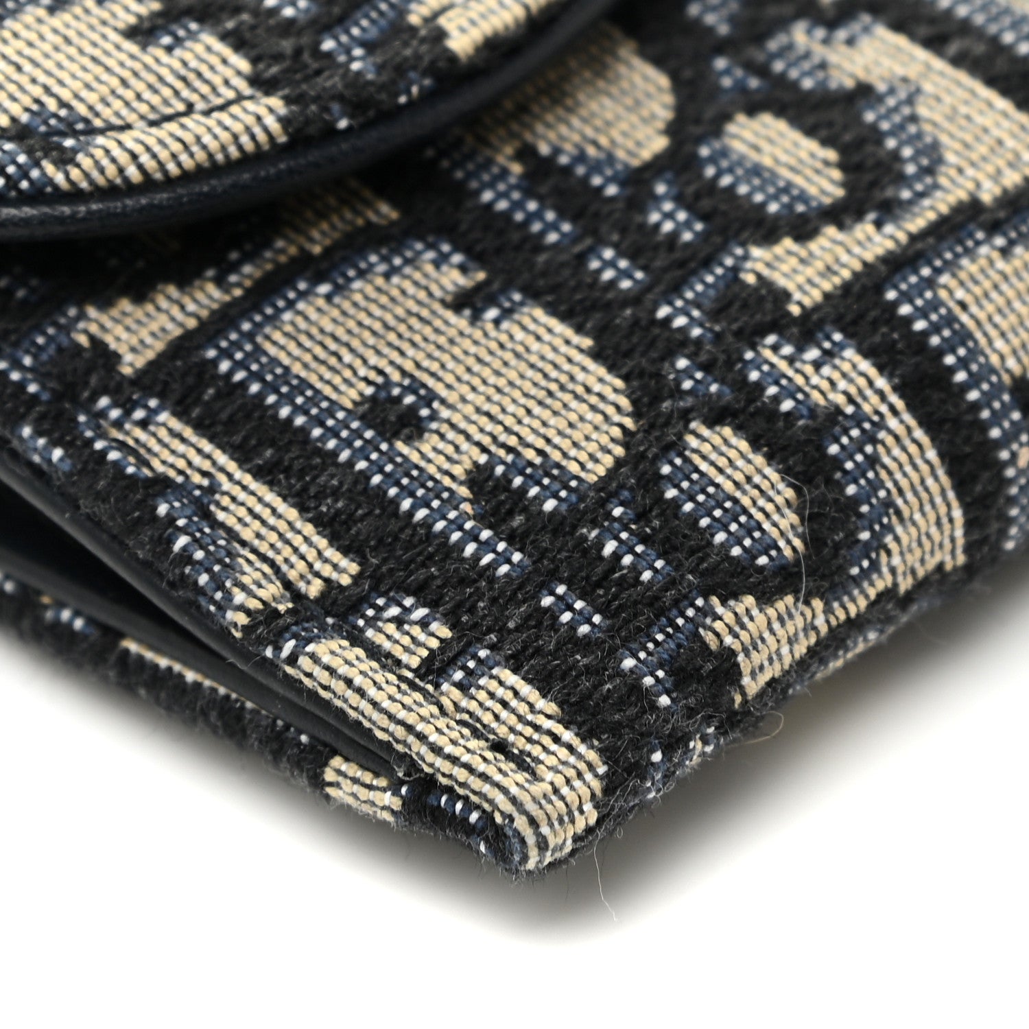 Christian Dior Oblique Saddle Chain Long Wallet Blue 9 of 12