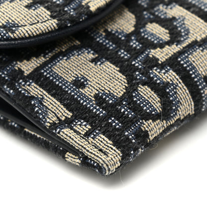 Christian Dior Oblique Saddle Chain Long Wallet Blue 9 of 12