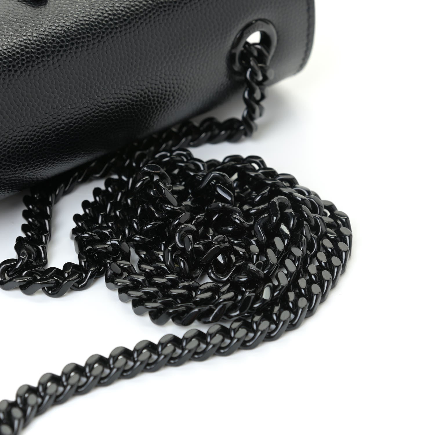 Saint Laurent Grain De Poudre Small Monogram Kate Satchel Black 12 of 13