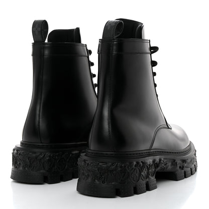 Louis Vuitton Calfskin Baroque Flat Ranger Boots 11 Black 4 of 8