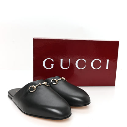 Gucci Calfskin Mens Horsebit Slippers 10 Black 10 of 10