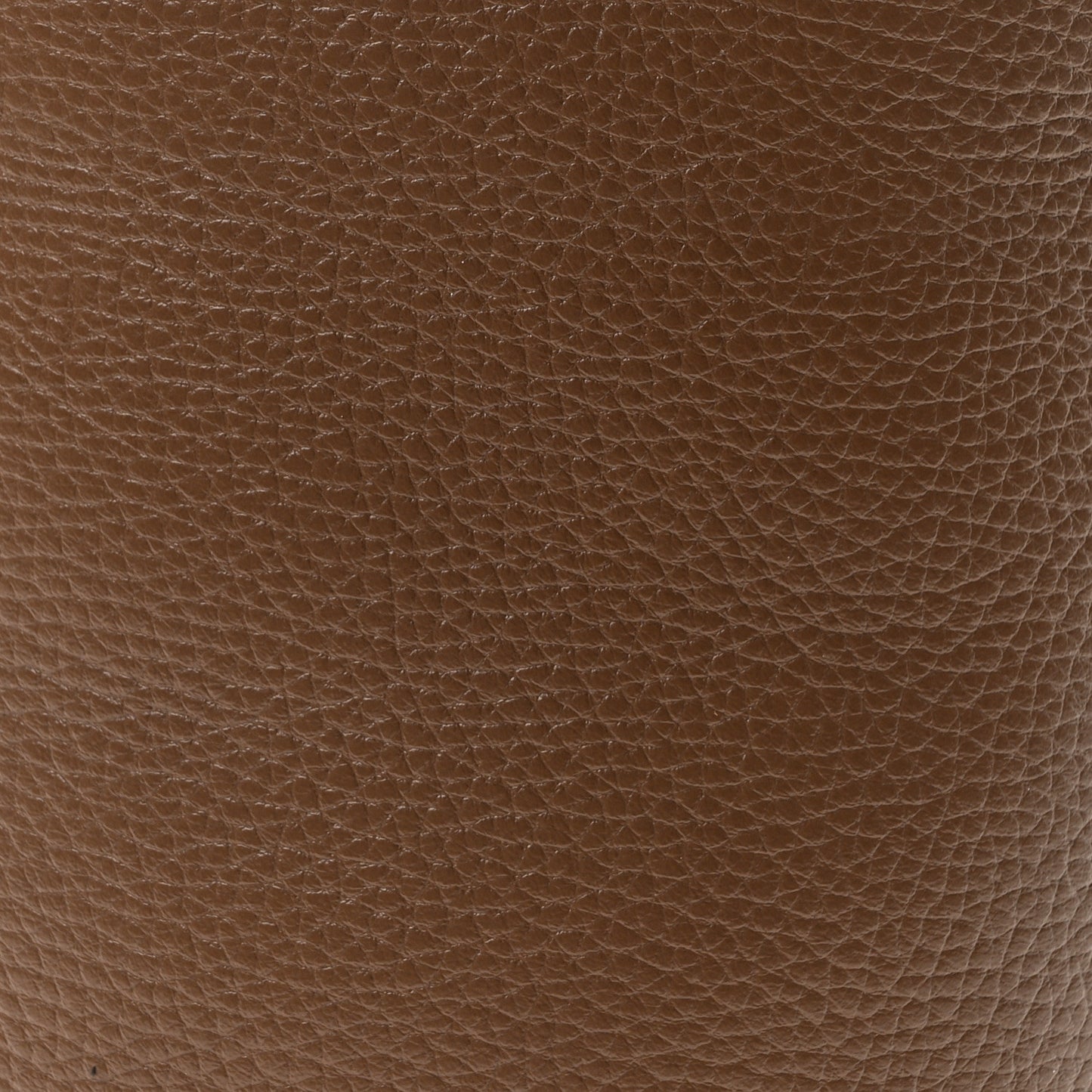 Grainy Calfskin Small Bucket Bag Earth