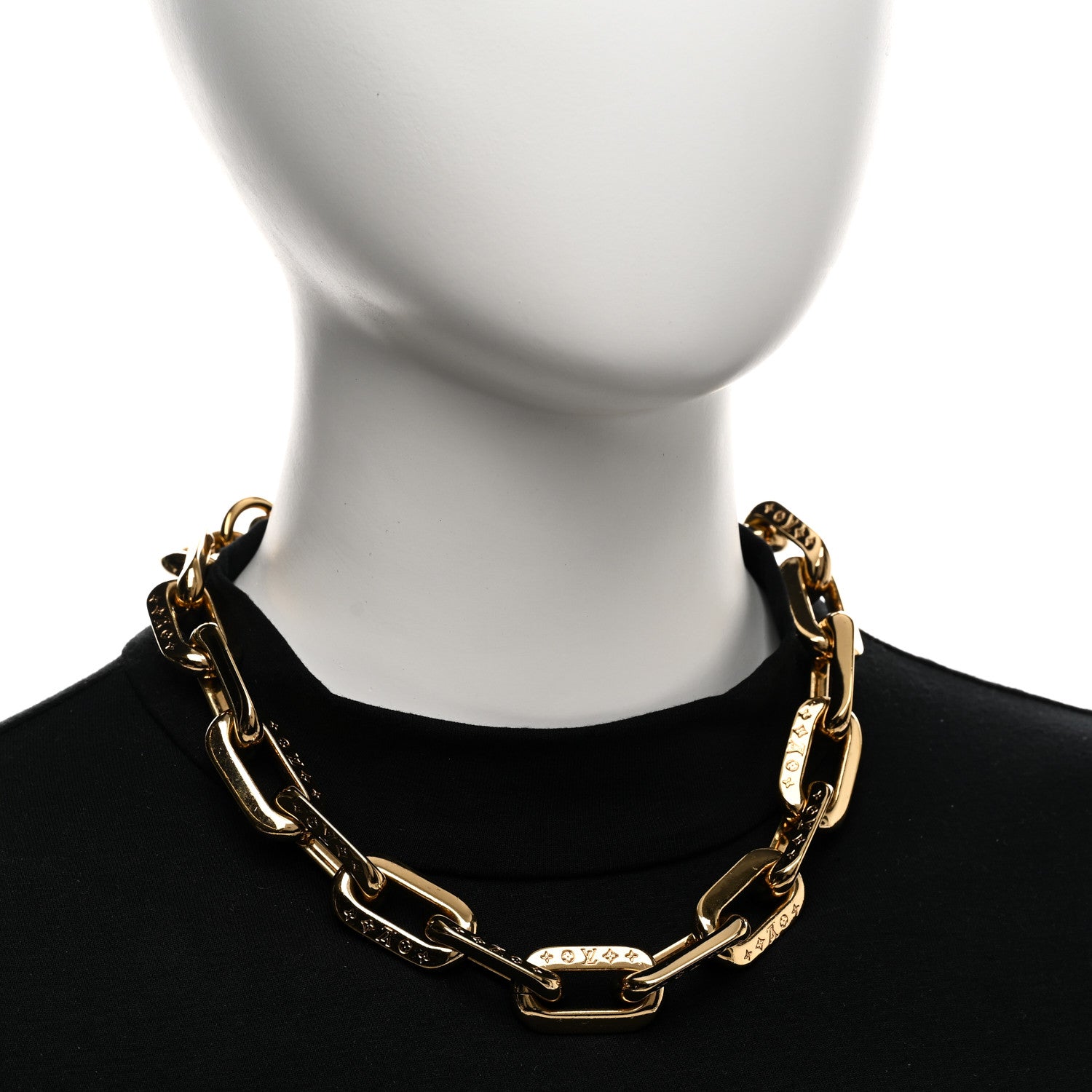 Louis Vuitton LV Edge Necklace MM Gold 2 of 5
