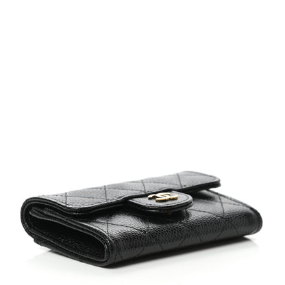 Chanel Caviar Quilted Flap Card Holder Wallet Black 4 of 9