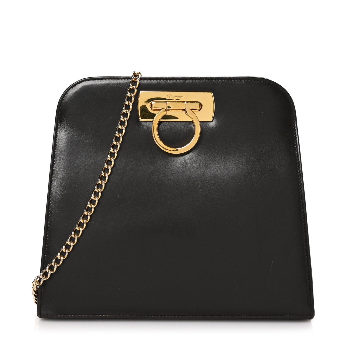 Calfskin Diana Clutch Brown