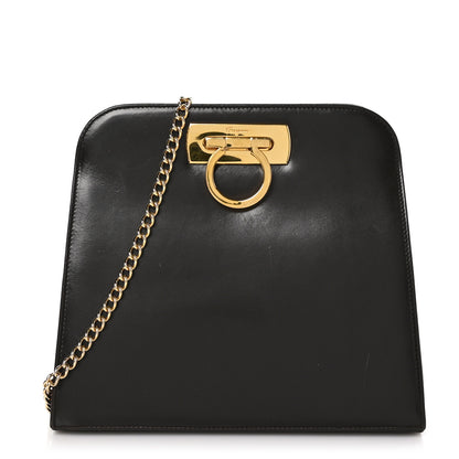 Salvatore Ferragamo Calfskin Diana Clutch Brown 1 of 12
