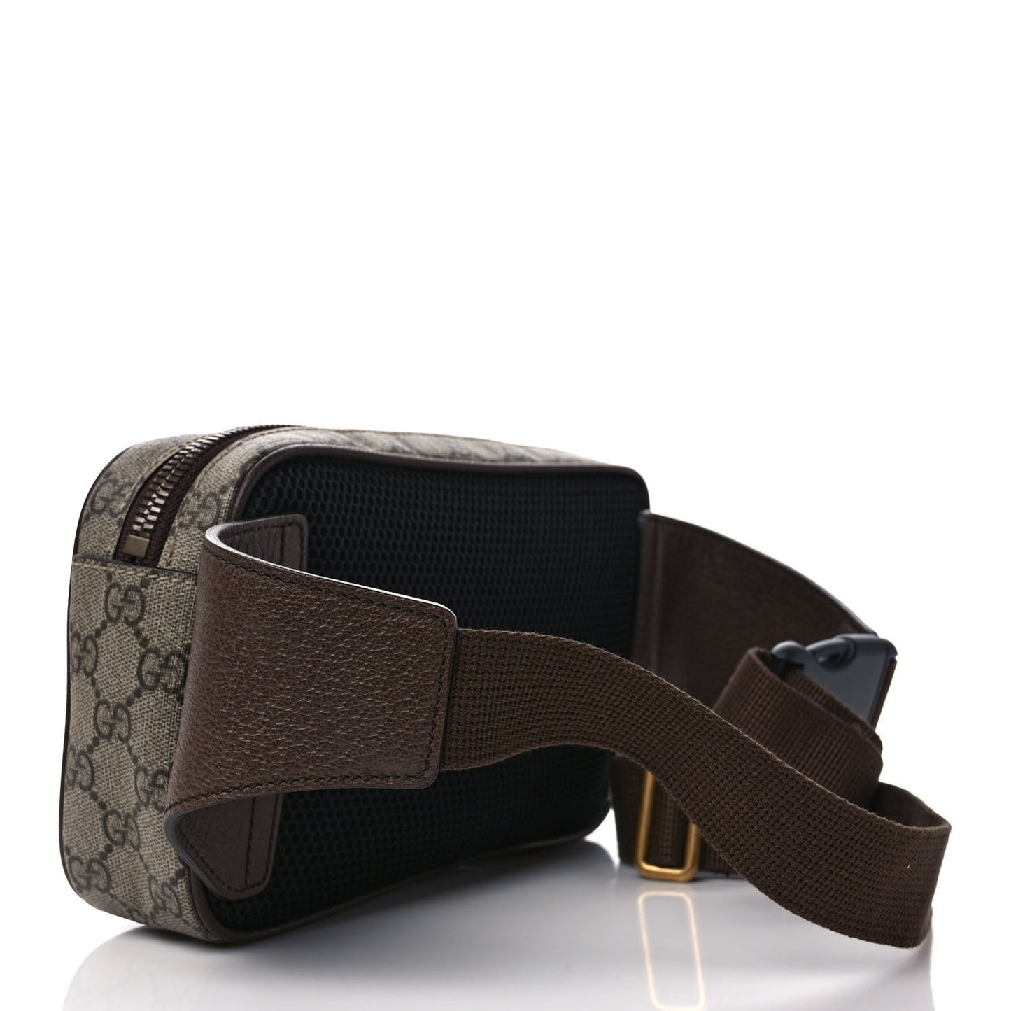 Soft GG Supreme Monogram Medium Ophidia Belt Bag Dark Brown