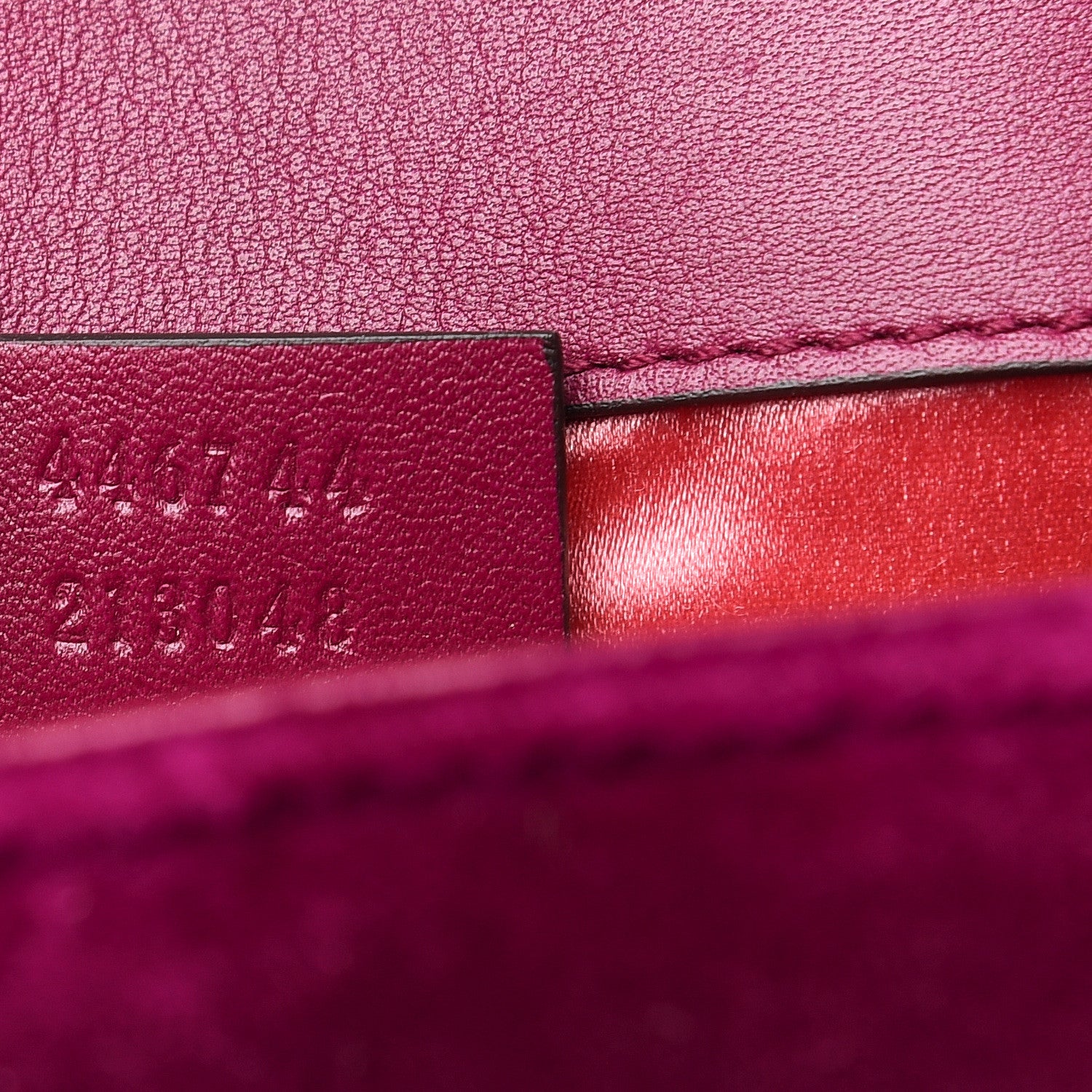 Gucci Velvet Matelasse Mini GG Marmont Shoulder Bag Fuchsia Violet Cyclamen 6 of 11