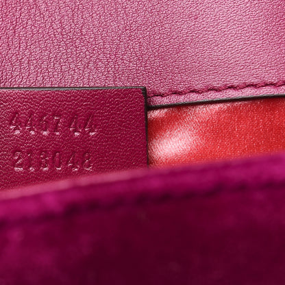 Gucci Velvet Matelasse Mini GG Marmont Shoulder Bag Fuchsia Violet Cyclamen 6 of 11
